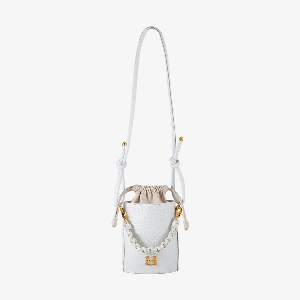 Bucket  Bag - 016 Croco Branco - Bags SD