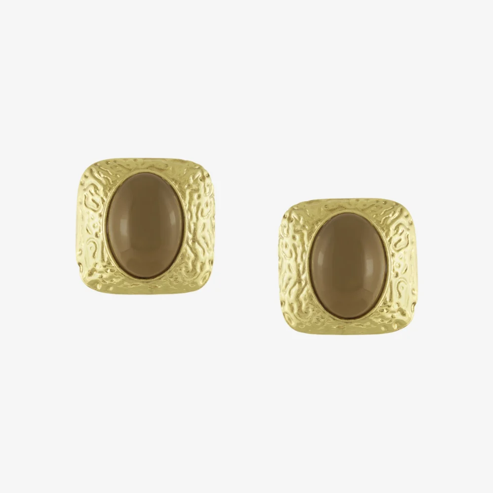 Brinco - 008 Ouro Vintage Caqui Grande - Horizontes