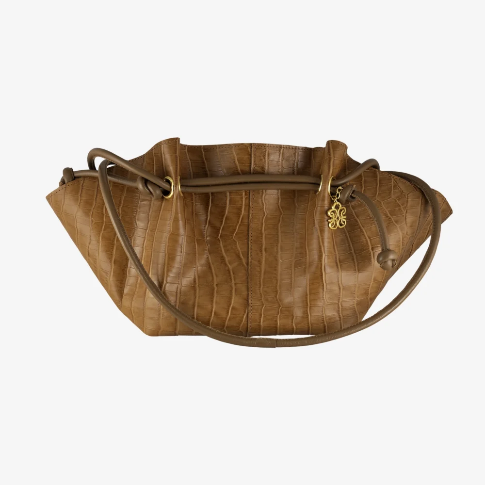 Bag Texturizada -019 Croco Camel Pequeno