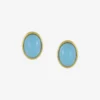 Brinco - 063 Ouro Vintage Turquesa - Grande - Cordas
