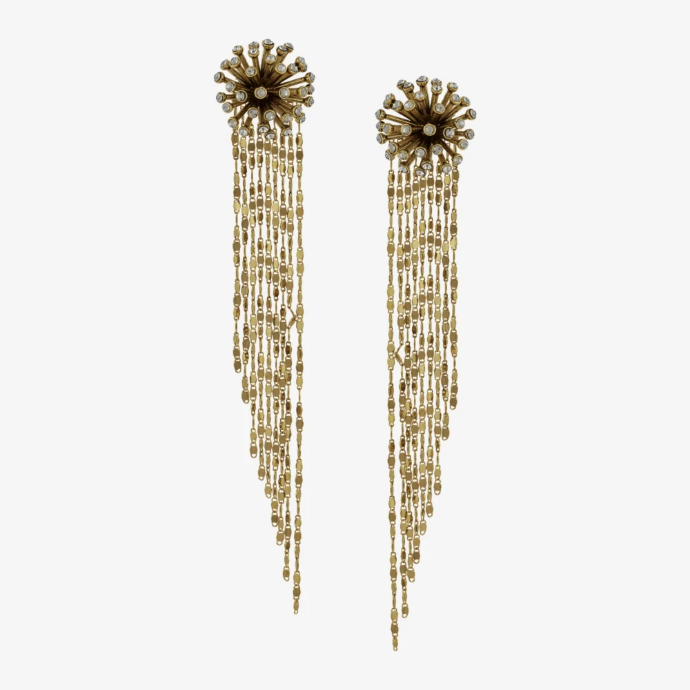 Brinco Franja - 004 Ouro Vintage Black - Essência