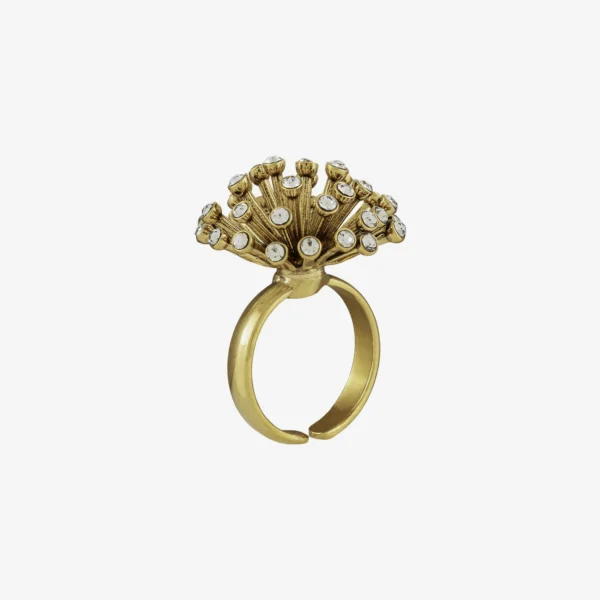 Anel Regulável - 005 Ouro Vintage Black Pequeno - Essência