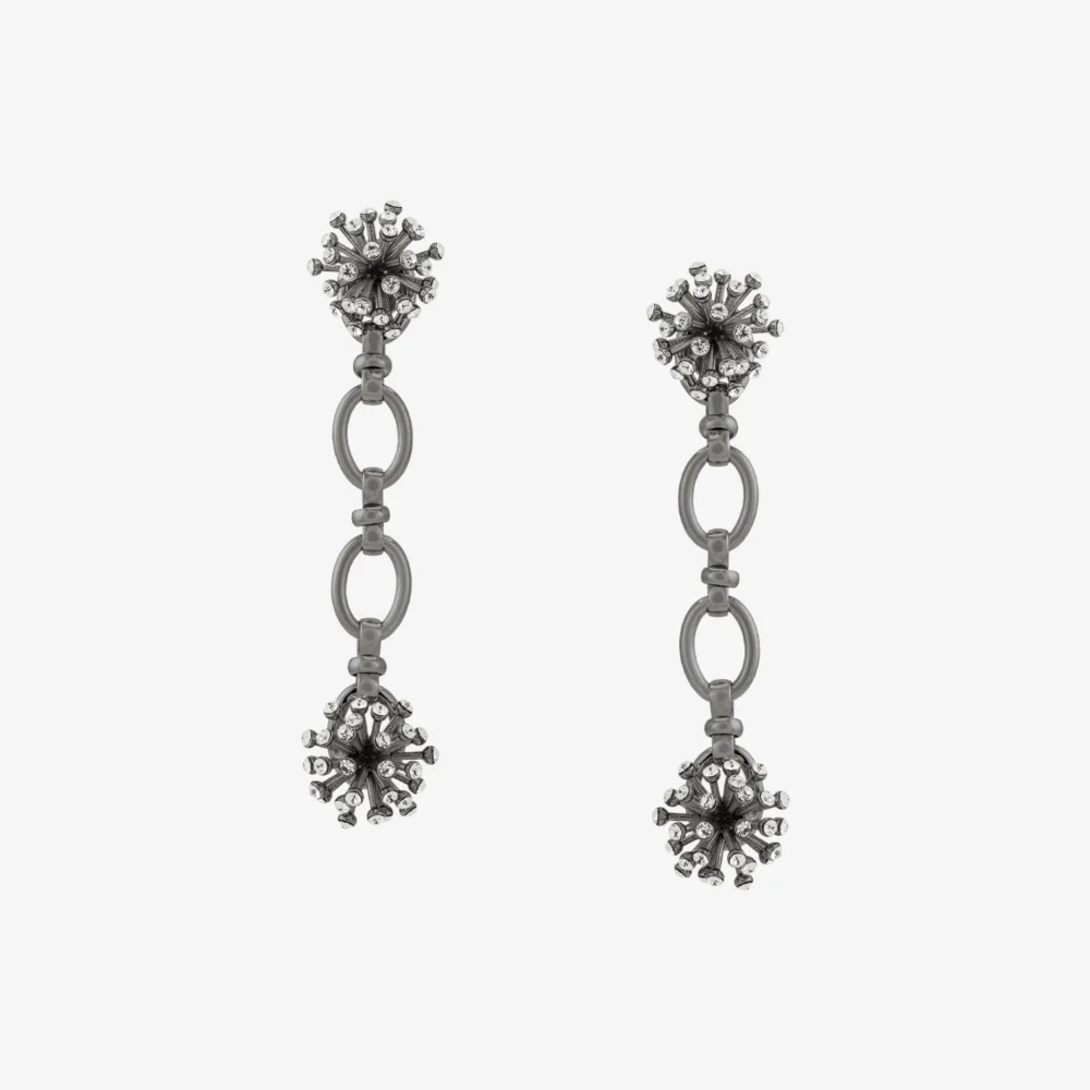 Brinco - 016 Ouro Branco Cristal Longo - Essência