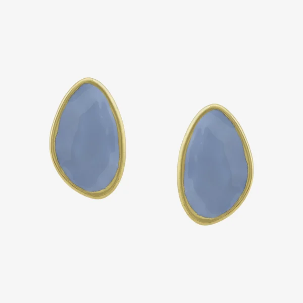 Brinco - 030 Ouro Vintage Blue Grande - Criart