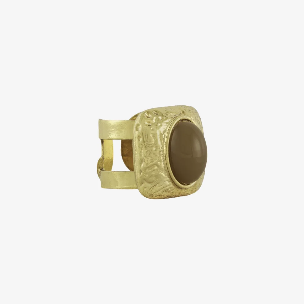 Anel - 003 Ouro Vintage Caqui Pequeno - Horizontes