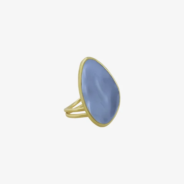 Anel Regulável - 008 Ouro Vintage Blue Médio - Criart