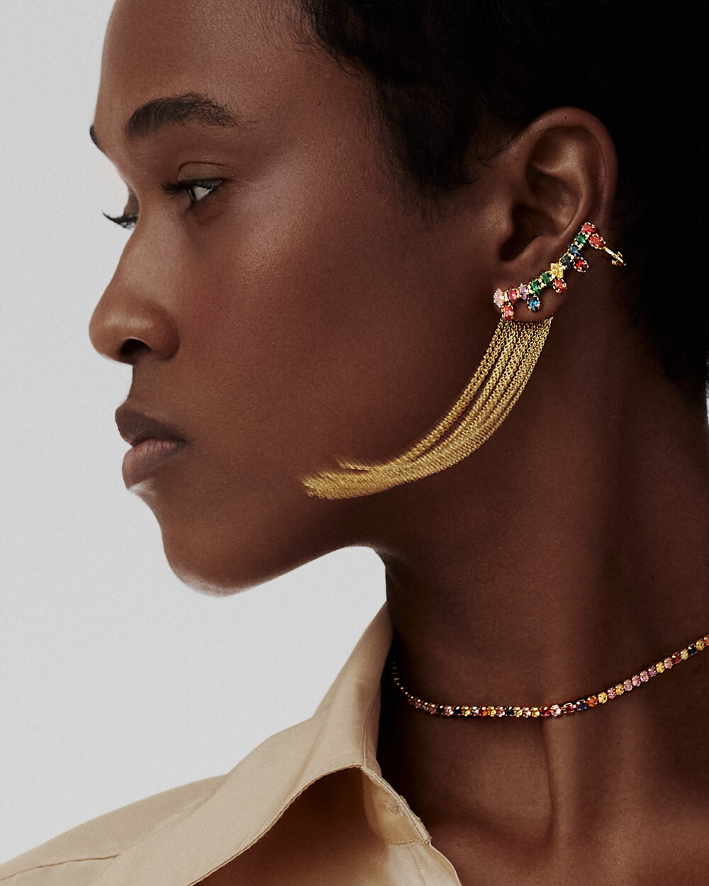 Brinco Ear Cuff - 108 Ouro Colors - Fases