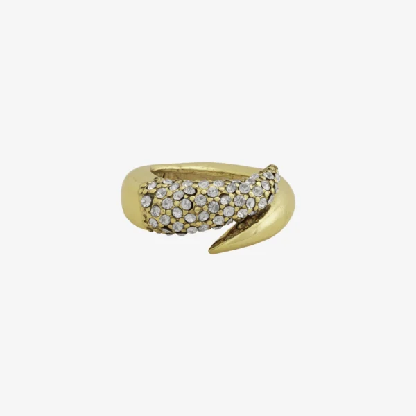 Anel - 001 Ouro Vintage Cristal - Felina