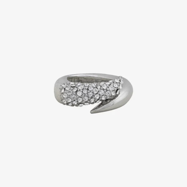 Anel - 001 Ouro Branco Cristal - Felina