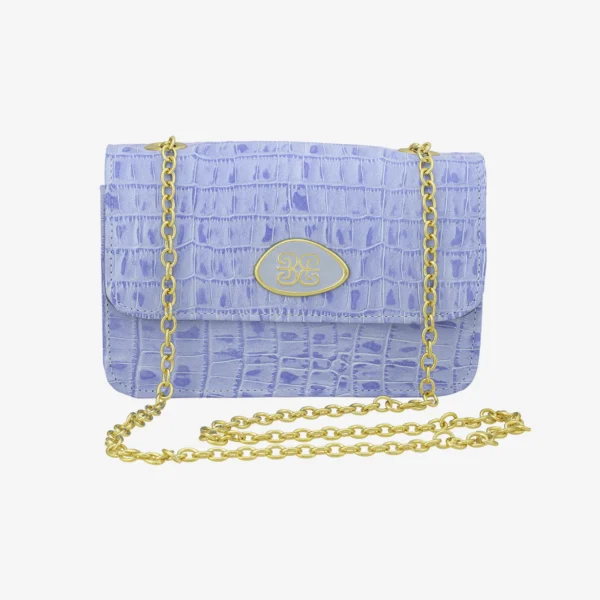 Bag - 017 Couro Croco - Tampo Azul Cielo - Bags SD