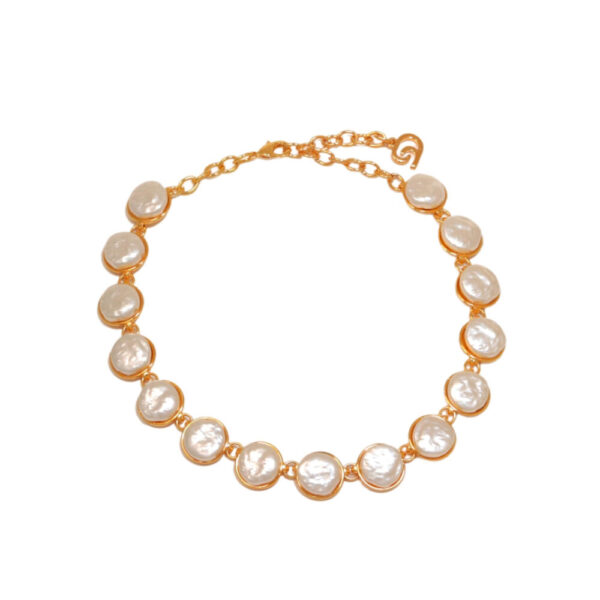 Colar Ouro - Pérola Água Doce - Curto - Orla