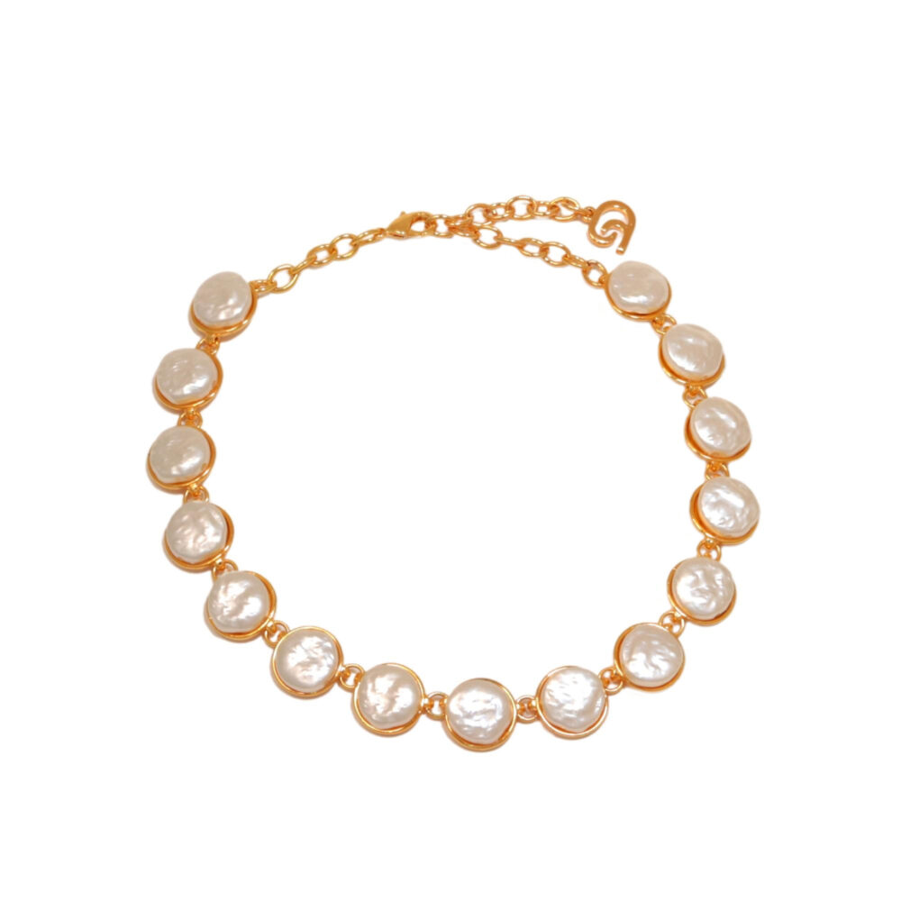 Colar Ouro - Pérola Água Doce - Curto - Orla