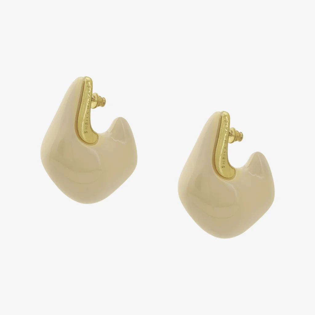 Brinco Argola Contemporânea Dourado Latte Gr - 001