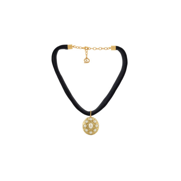 Colar Contemporânea Veludo Preto- 012
