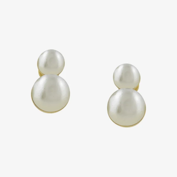 Brinco Família Contemporânea Dourado Perola - 013