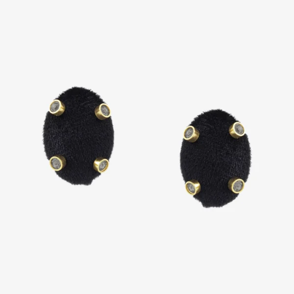 Brinco Safra Veludo Preto - 022