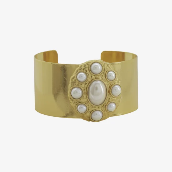 Pulseira Contemporânea Dourado Perola - 002