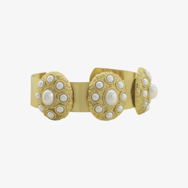 Pulseira Contemporânea Dourado Perola - 003