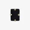 Broche Família Veludo Dourado Preto - 003