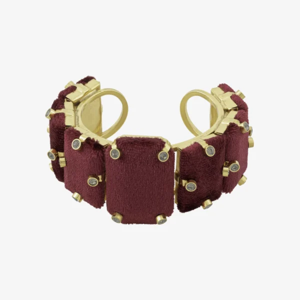 Pulseira Família Veludo Dourado Malbec - 006