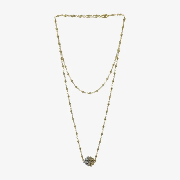 Colar Longo Familia Adega Dourado/Níquel - 023