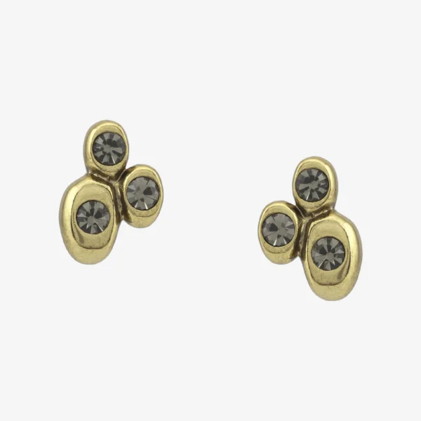 Brinco Família Amore Triplo Dourado Black - 049
