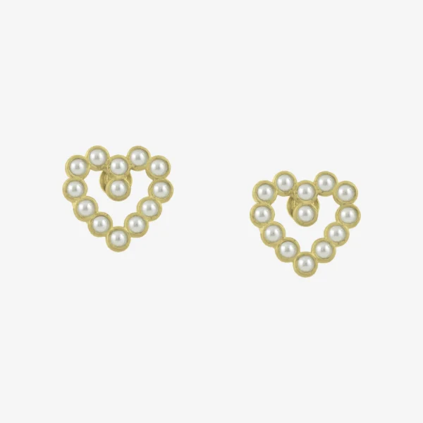 Brinco Família Amore Dourado Perola - 053