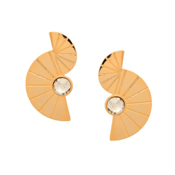 Brinco Ouro - Decoratif - Cristal - Tamanho Grande - Presente