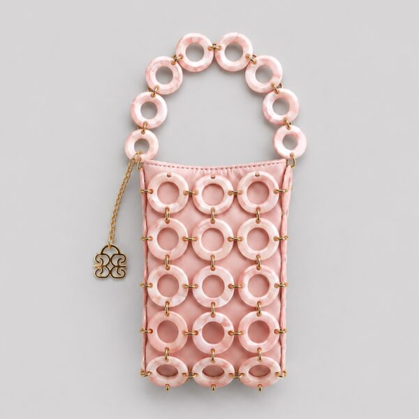 Bolsa Elos Resina Cor Shine Blush - 001