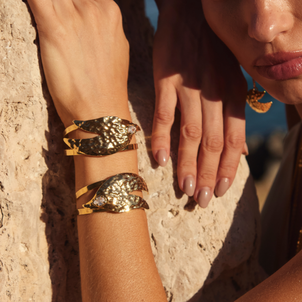 Bracelete Família Revoar Dourado Cristal - 010